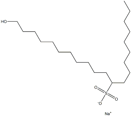 21-Hydroxyhenicosane-10-sulfonic acid sodium salt Struktur