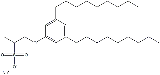 1-(3,5-Dinonylphenoxy)propane-2-sulfonic acid sodium salt Struktur