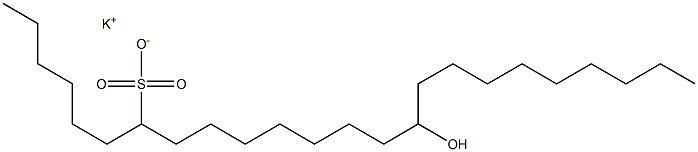 15-Hydroxytetracosane-7-sulfonic acid potassium salt Struktur