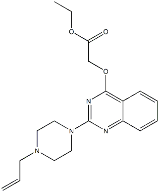 2-[4-(2-Propenyl)piperazino]quinazolin-4-yloxyacetic acid ethyl ester Struktur