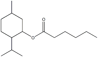 5-Methyl-2-(1-methylethyl)cyclohexanol hexanoate Struktur