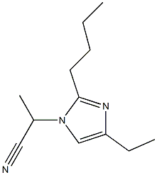 2-Butyl-1-(1-cyanoethyl)-4-ethyl-1H-imidazole Struktur