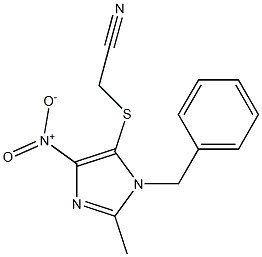 [(1-Benzyl-2-methyl-4-nitro-1H-imidazol-5-yl)thio]acetonitrile Struktur