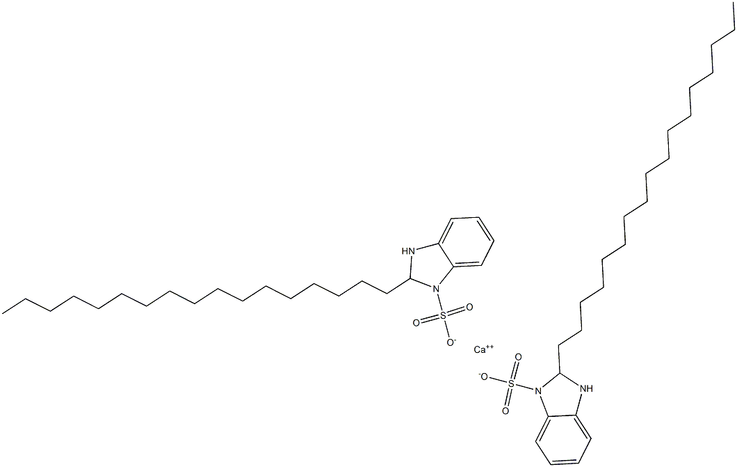 Bis(2,3-dihydro-2-heptadecyl-1H-benzimidazole-1-sulfonic acid)calcium salt Struktur