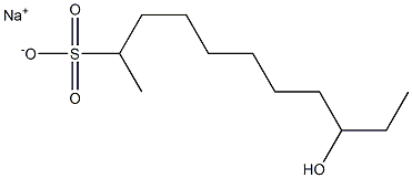 9-Hydroxyundecane-2-sulfonic acid sodium salt Struktur