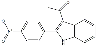 2-(4-Nitrophenyl)-3-acetyl-1H-indole Struktur