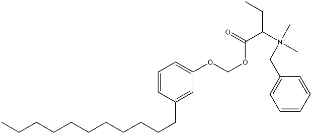 N,N-Dimethyl-N-benzyl-N-[1-[[(3-undecylphenyloxy)methyl]oxycarbonyl]propyl]aminium Struktur