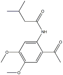 N-(2-Acetyl-4,5-dimethoxyphenyl)-3-methylbutanamide Struktur