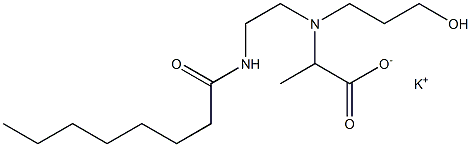 2-[N-(3-Hydroxypropyl)-N-[2-(octanoylamino)ethyl]amino]propionic acid potassium salt Struktur