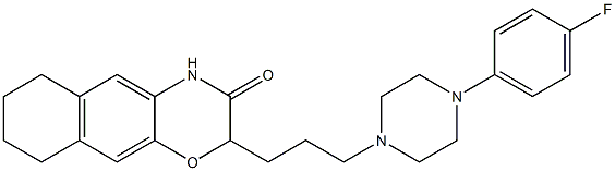 2-[3-[4-(4-Fluorophenyl)piperazin-1-yl]propyl]-6,7,8,9-tetrahydro-2H-naphth[2,3-b][1,4]oxazin-3(4H)-one Struktur