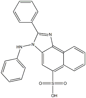 2-Phenyl-3-anilino-3H-naphth[1,2-d]imidazole-5-sulfonic acid Struktur