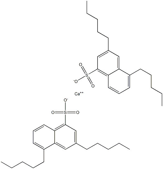 Bis(3,5-dipentyl-1-naphthalenesulfonic acid)calcium salt Struktur