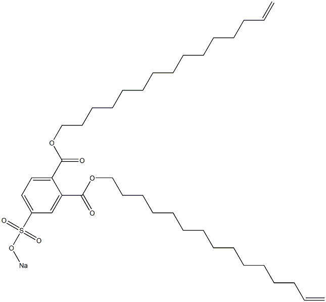 4-(Sodiosulfo)phthalic acid di(14-pentadecenyl) ester Struktur