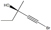 [R,(+)]-1-Bromo-3-methyl-1-pentyne-3-ol Struktur