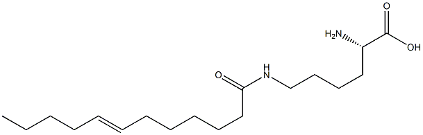 N6-(7-Dodecenoyl)lysine Struktur