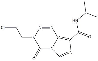 3-(2-Chloroethyl)-3,4-dihydro-4-oxo-N-isopropylimidazo[5,1-d]-1,2,3,5-tetrazine-8-carboxamide Struktur