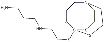 1-[2-[(3-Aminopropyl)amino]ethylthio]-2,8,9-trithia-5-aza-1-silabicyclo[3.3.3]undecane Struktur