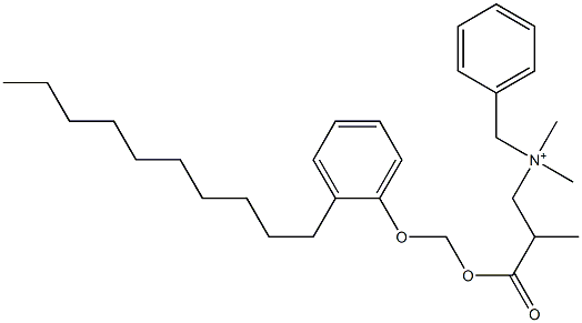 N,N-Dimethyl-N-benzyl-N-[2-[[(2-decylphenyloxy)methyl]oxycarbonyl]propyl]aminium Struktur