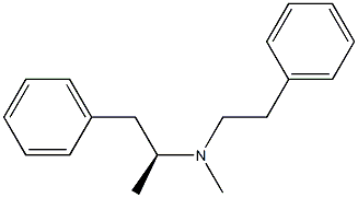 [2S,(+)]-N-Methyl-3-phenyl-N-(2-phenylethyl)propan-2-amine Struktur