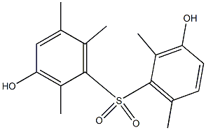 3,3'-Dihydroxy-2,2',5,6,6'-pentamethyl[sulfonylbisbenzene] Struktur