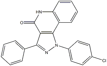 1-(4-Chlorophenyl)-3-phenyl-1H-pyrazolo[4,3-c]quinolin-4(5H)-one Struktur