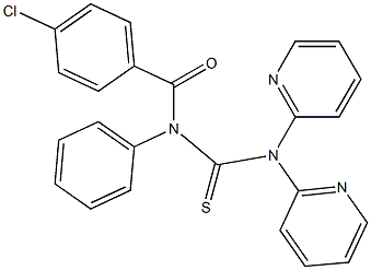 3,3-Di(2-pyridyl)-1-(4-chlorobenzoyl)-1-phenylthiourea Struktur