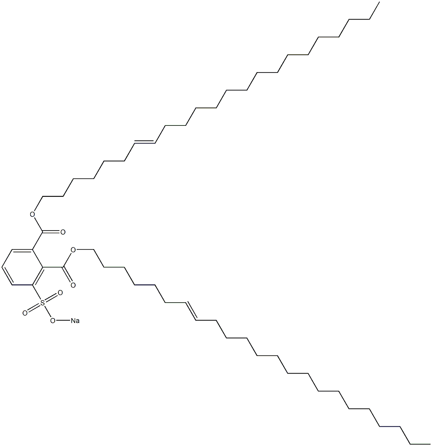 3-(Sodiosulfo)phthalic acid di(7-tricosenyl) ester Struktur