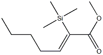 (Z)-2-Trimethylsilyl-2-heptenoic acid methyl ester Struktur