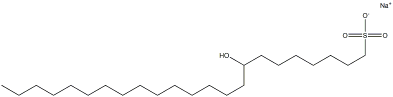 8-Hydroxytricosane-1-sulfonic acid sodium salt Struktur