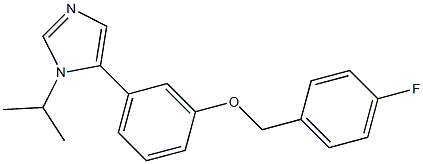 1-Isopropyl-5-[3-(4-fluorobenzyloxy)phenyl]-1H-imidazole Struktur