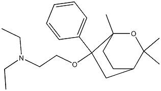 1,3,3-Trimethyl-6-phenyl-6-[2-(diethylamino)ethoxy]-2-oxabicyclo[2.2.2]octane Struktur