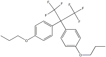 2,2-Bis[4-(propyloxy)phenyl]-1,1,1,3,3,3-hexafluoropropane Struktur