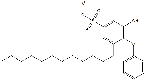 6-Hydroxy-2-dodecyl[oxybisbenzene]-4-sulfonic acid potassium salt Struktur