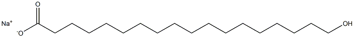 18-Hydroxystearic acid sodium salt Struktur