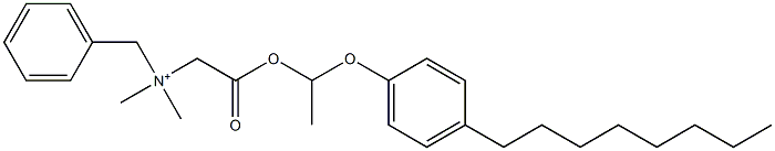 N,N-Dimethyl-N-benzyl-N-[[[1-(4-octylphenyloxy)ethyl]oxycarbonyl]methyl]aminium Struktur