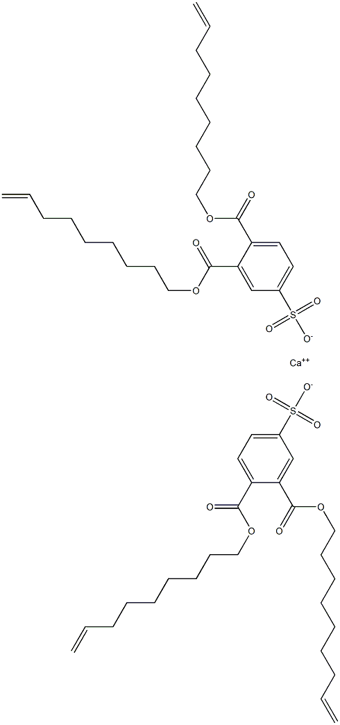 Bis[3,4-di(8-nonenyloxycarbonyl)benzenesulfonic acid]calcium salt Struktur