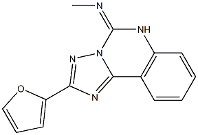 5,6-Dihydro-2-(furan-2-yl)-N-methyl[1,2,4]triazolo[1,5-c]quinazolin-5-imine Struktur