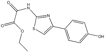 2-[[4-(4-Hydroxyphenyl)thiazol-2-yl]amino]-2-oxoacetic acid ethyl ester Struktur