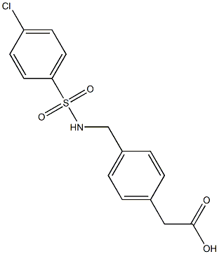 4-[[(4-Chlorophenylsulfonyl)amino]methyl]benzeneacetic acid Struktur