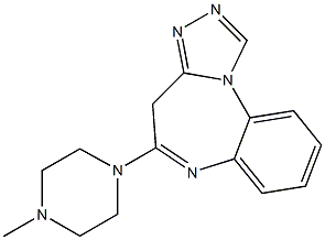 5-(4-Methylpiperazino)-4H-[1,2,4]triazolo[4,3-a][1,5]benzodiazepine Struktur