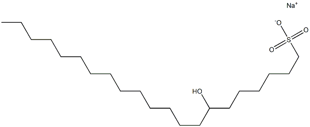 7-Hydroxyhenicosane-1-sulfonic acid sodium salt Struktur