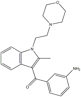 3-(3-Aminobenzoyl)-2-methyl-1-[2-morpholinoethyl]-1H-indole Struktur