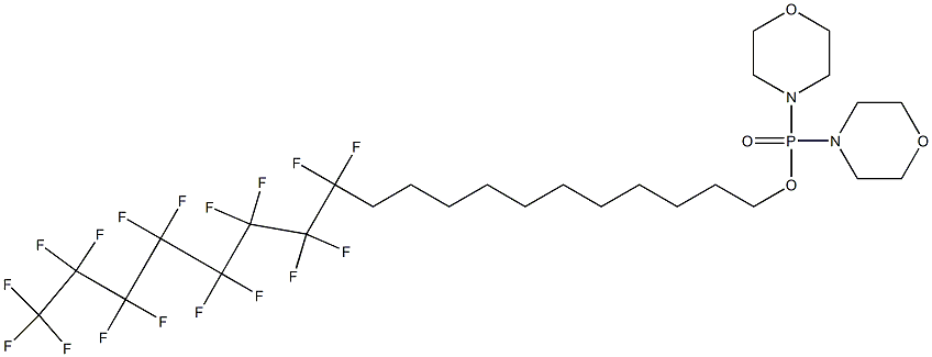 11-(Heptadecafluorooctyl)undecyloxybismorpholinophosphine oxide Struktur