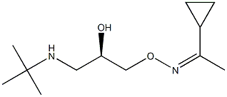 1-Cyclopropylethanone O-[(R)-3-(tert-butylamino)-2-hydroxypropyl]oxime Struktur