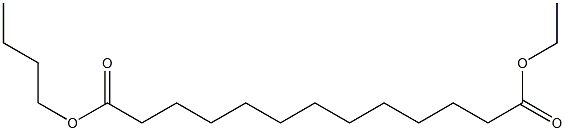 Tridecanedioic acid 1-butyl 13-ethyl ester Struktur