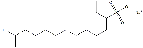 13-Hydroxytetradecane-3-sulfonic acid sodium salt Struktur