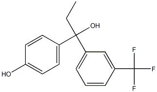 4-[1-[3-(Trifluoromethyl)phenyl]-1-hydroxypropyl]phenol Struktur