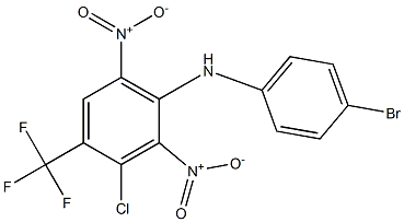 3-Chloro-4-trifluoromethyl-2,6-dinitro-N-[4-bromophenyl]benzenamine Struktur