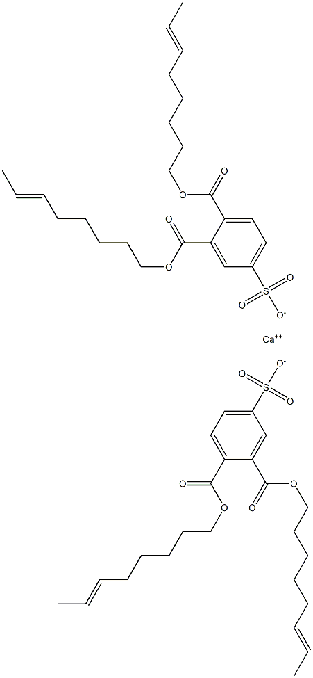 Bis[3,4-di(6-octenyloxycarbonyl)benzenesulfonic acid]calcium salt Struktur