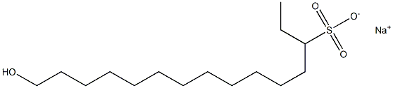 15-Hydroxypentadecane-3-sulfonic acid sodium salt Struktur